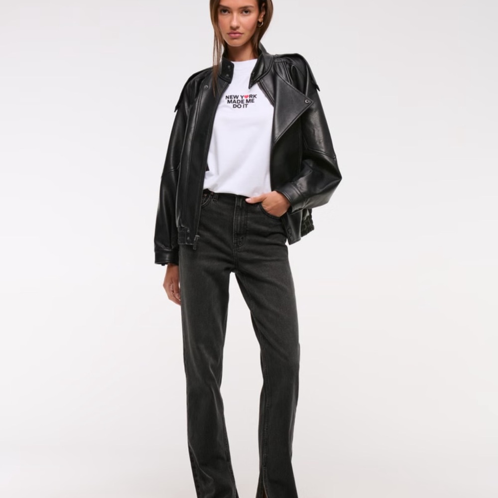 Abercrombie & Fitch Black Straight Leg Jeans